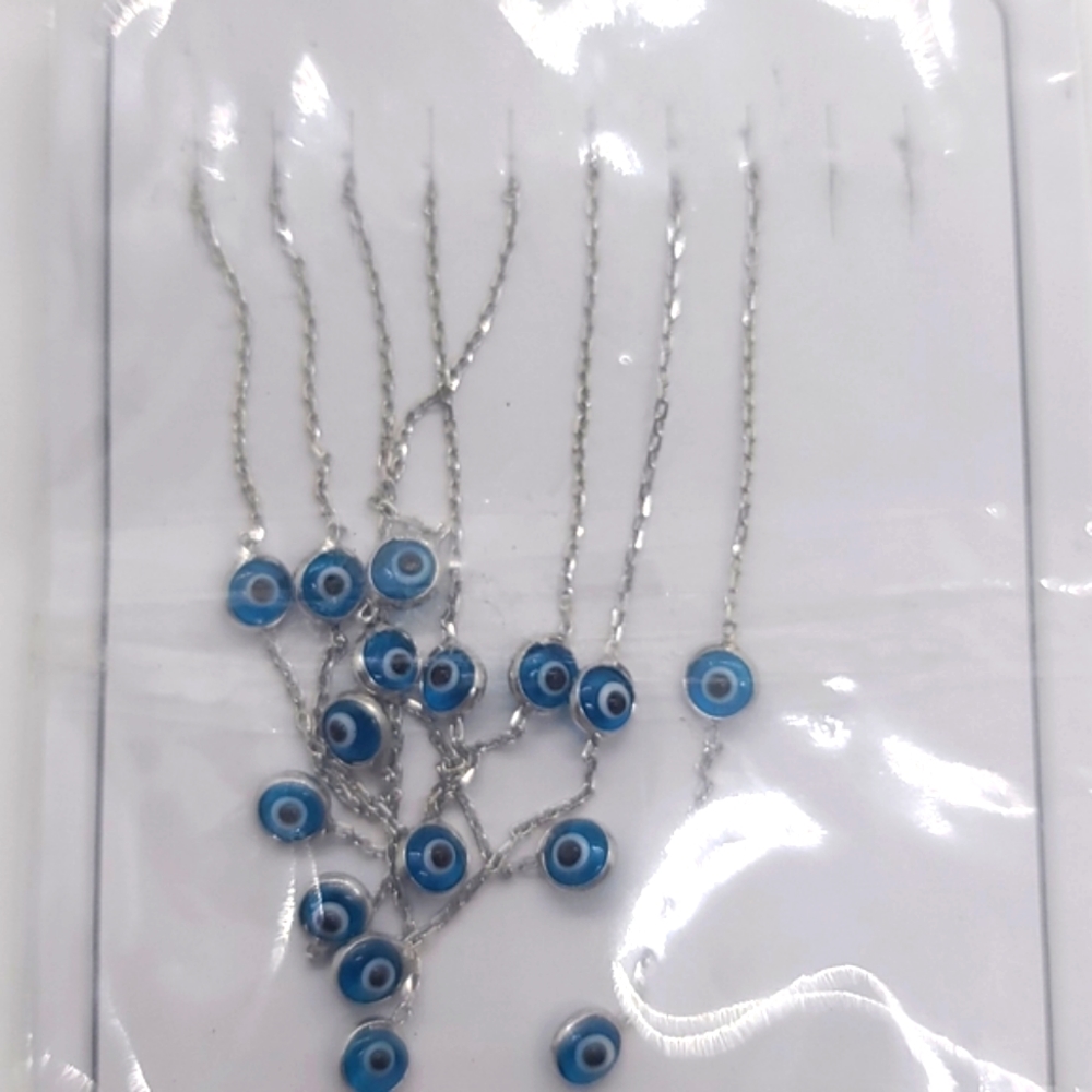 Lucky Evil Eye Earrings,925 Sterling Silver - Picture 4 of 4